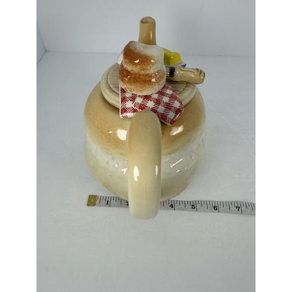 1987 England Sunshine Ceramics COTTAGE LOAF BREAD AND BUTTER TEAPOT with CRAZING - Picture 14 of 16